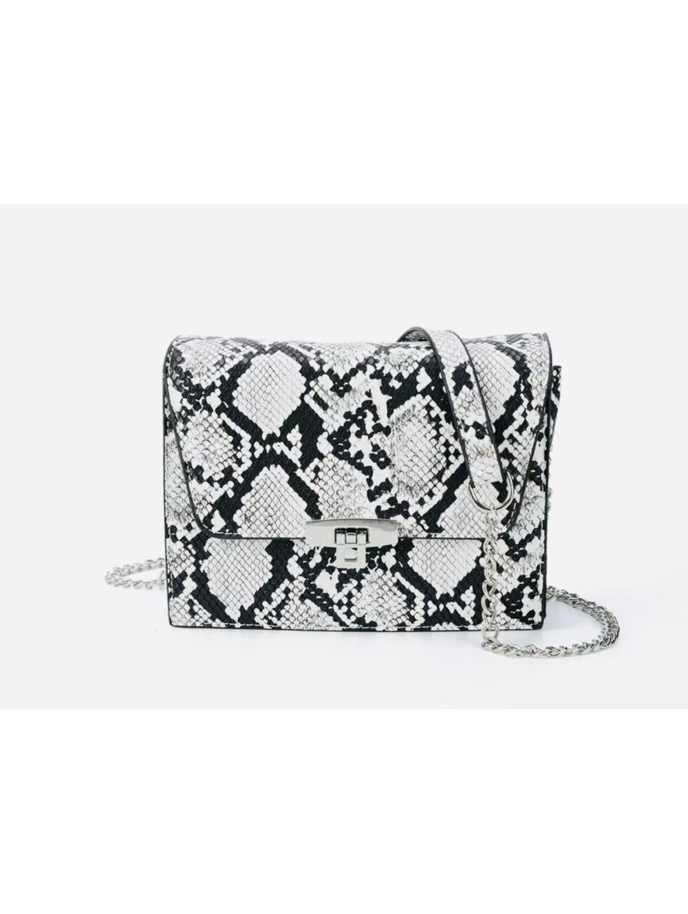 New - Chic - Faux Leather Snake Print Design Crossbody /Shoulder Bag
